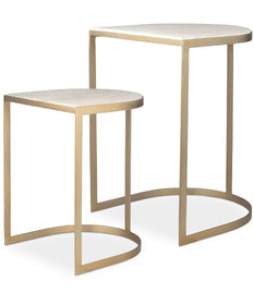 Lindon Travertine Nesting Tables Set of 2