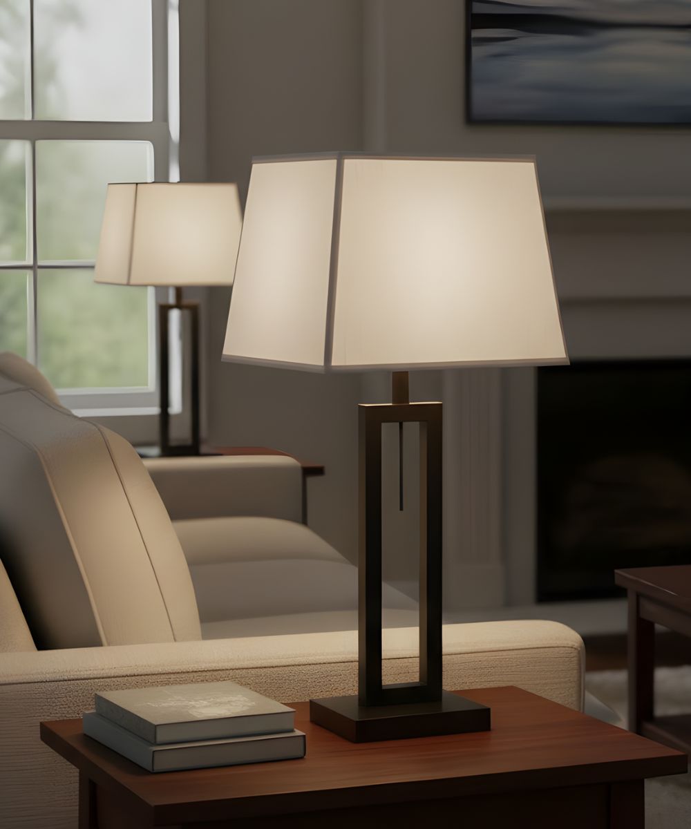 12x15x12 Global White Tapered Square Hardback Lampshade