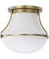 Valdora 1-Light Close-to-Ceiling Natural Brass