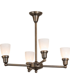 27" Wide Revival Oyster Bay Goblet 4 Light Chandelier
