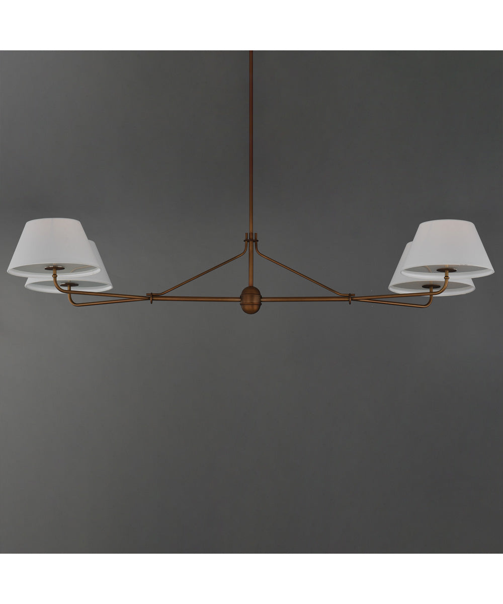 Dunbridge 4-Light Chandelier Weathered Brass