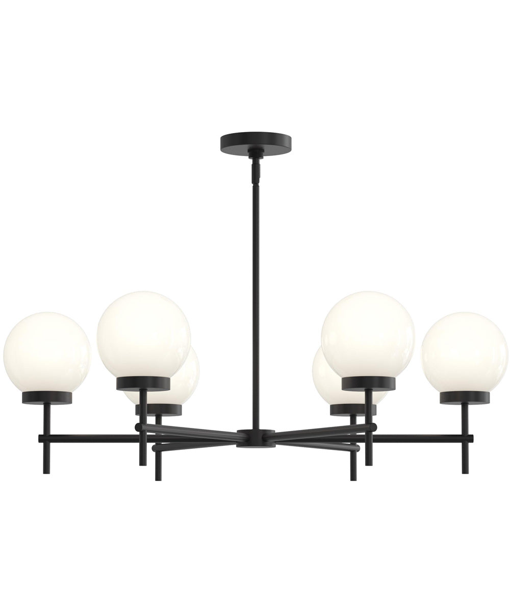 Rigsby 6-Light Medium Chandelier Matte Black
