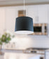16" W 2 Light Pendant Textured Slate Blue Shade with Diffuser, White Cord