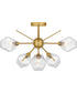 Salvador Extra Large 6-light Semi Flush Mount Brushed Gold