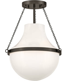 Collins 1-Light Medium Semi-Flush Mount in Black Oxide
