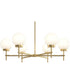 Rigsby 6-Light Medium Chandelier Brushed Gold