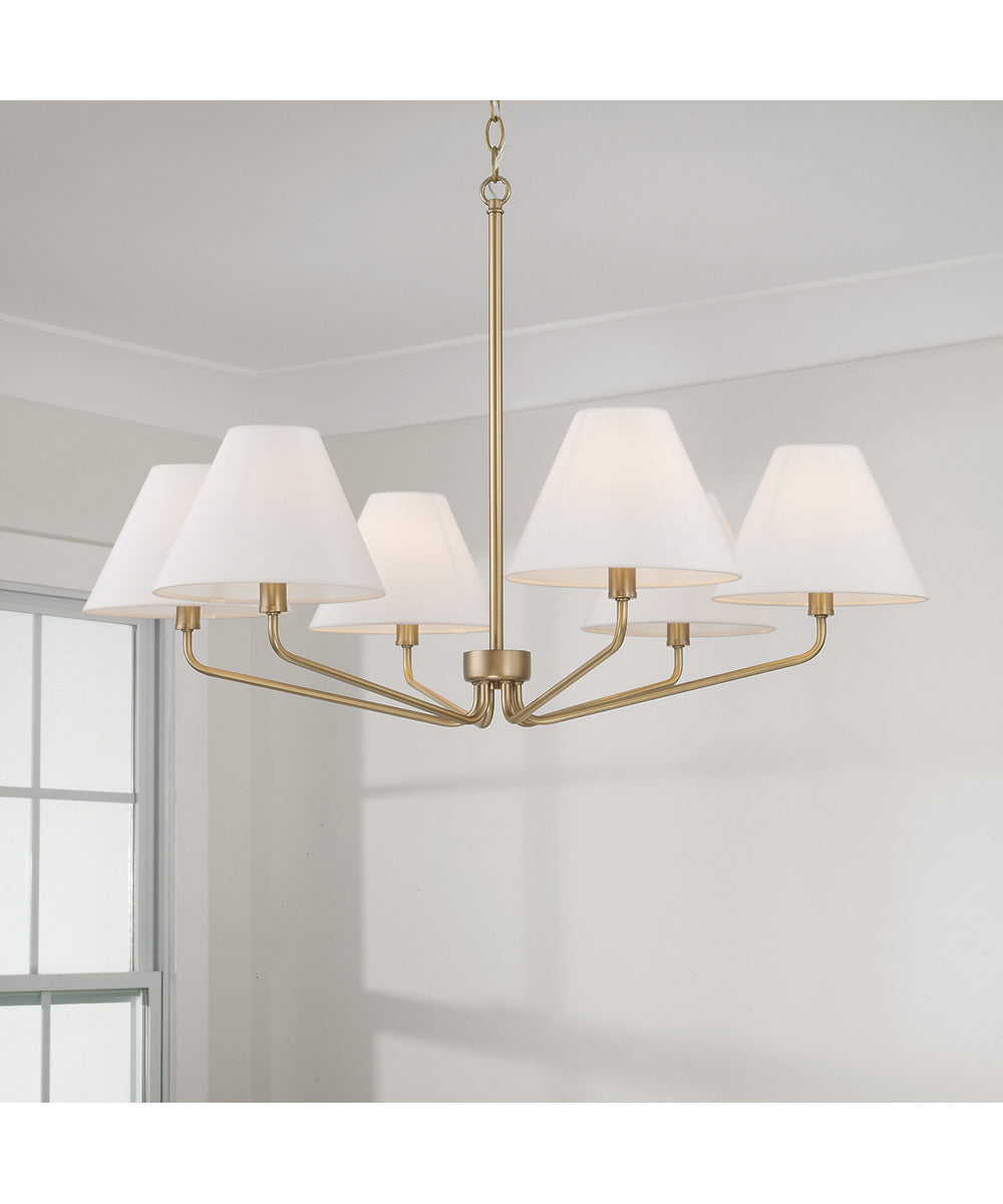 Chadwick 6-Light Chandelier Aged Brass