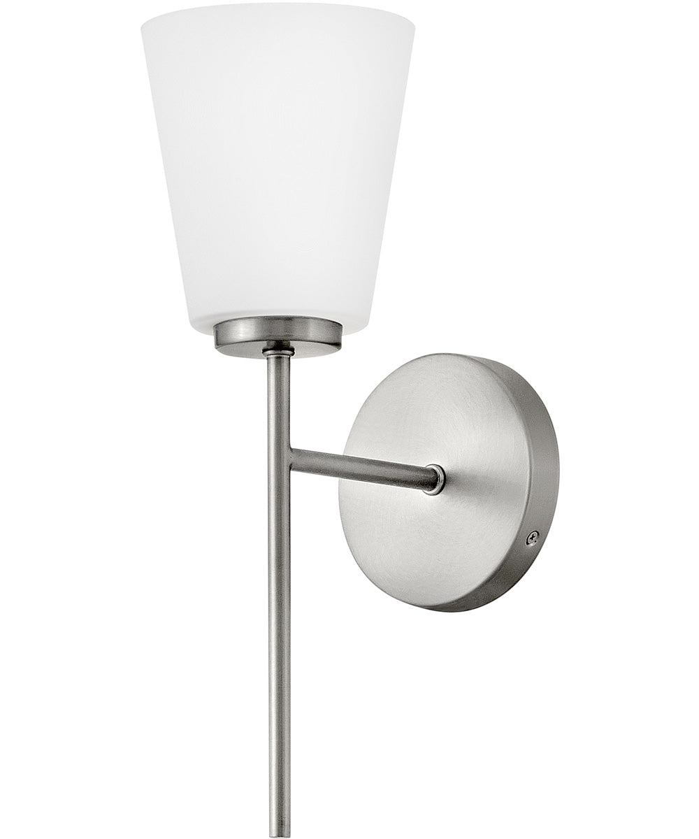 Bri 1-Light Medium Single Light Vanity in Brushed Nickel