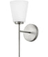 Bri 1-Light Medium Single Light Vanity in Brushed Nickel