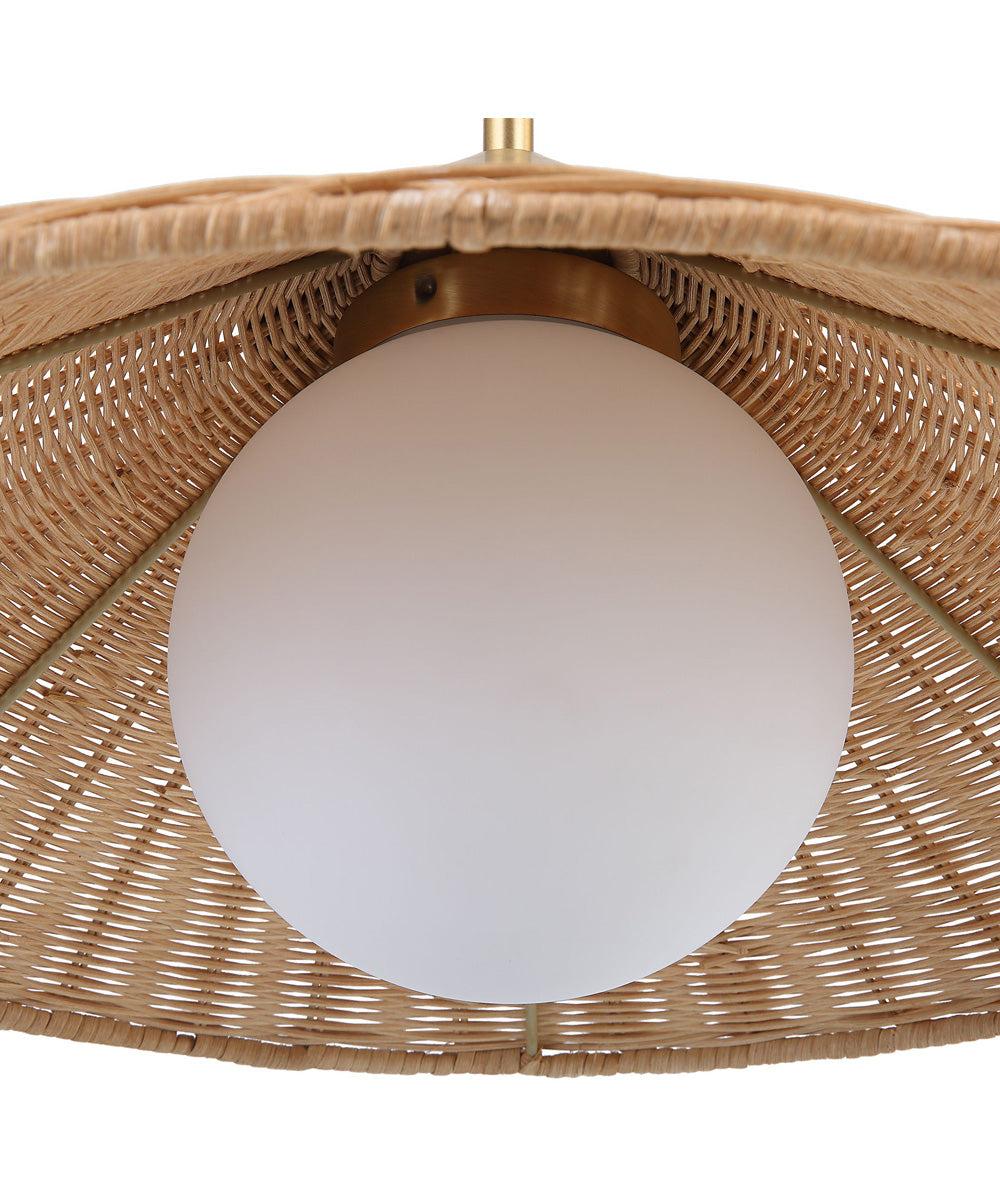 Phuvinh 1 Light Rattan Shade Pendant