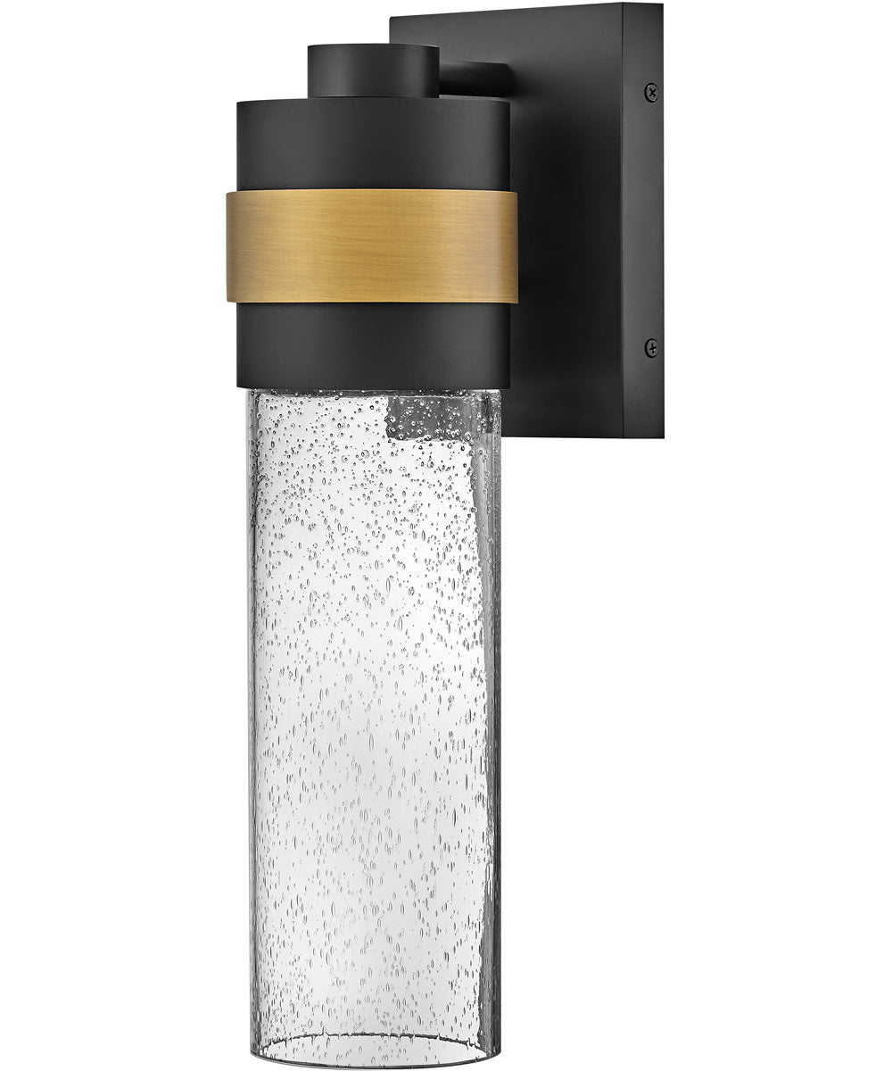 Albie 1-Light Medium Wall Mount Lantern in Black