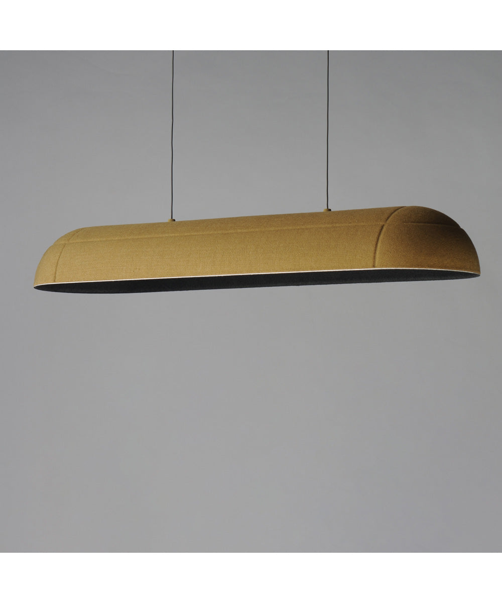 Wimbledon 41 inch LED Linear Pendant Olive Felt Fabric for Sound Dampening