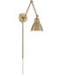 Fulton 1-Light Plug In Portable Wall Burnished Brass, 6"W