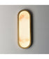 Plinth 15 inch LED Alabaster Wall Sconce Natural Aged Brass