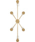 Shea 6-Light Small Linear Chandelier in Lacquered Brass