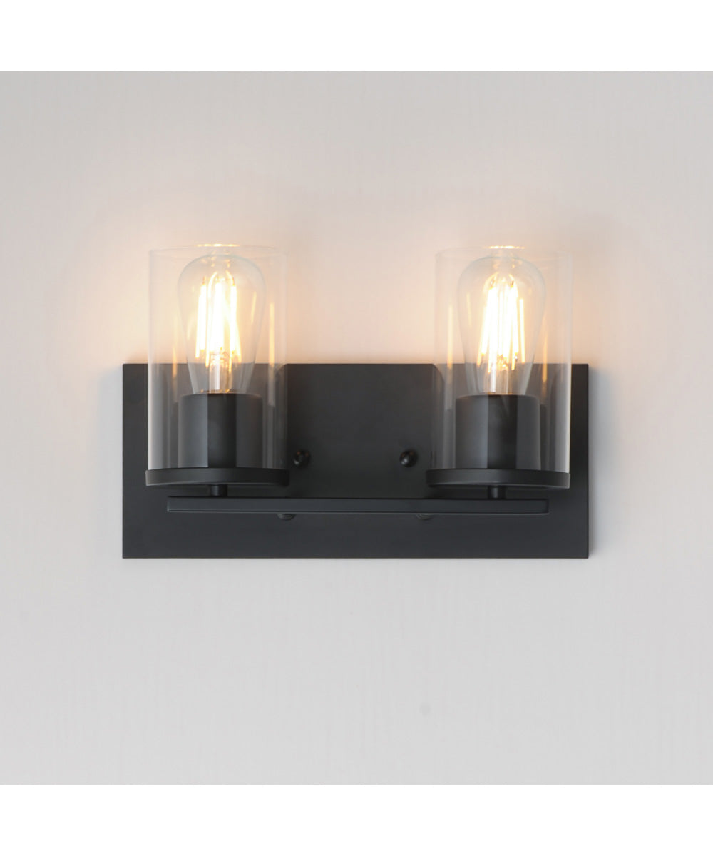 Lateral 2-Light Bath Vanity Black