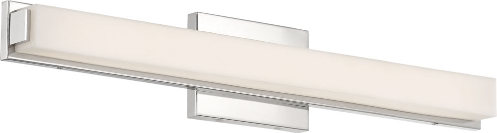 25"W Slick 1-Light LED Vanity & Wall Polished Nickel