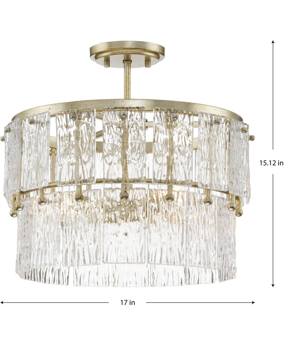 Chevall 3-Light Organic Pendant Gilded Silver