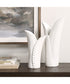 Leafscape White Vases Set of 2