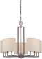 25"W Gemini 5-Light Chandelier Hazel Bronze