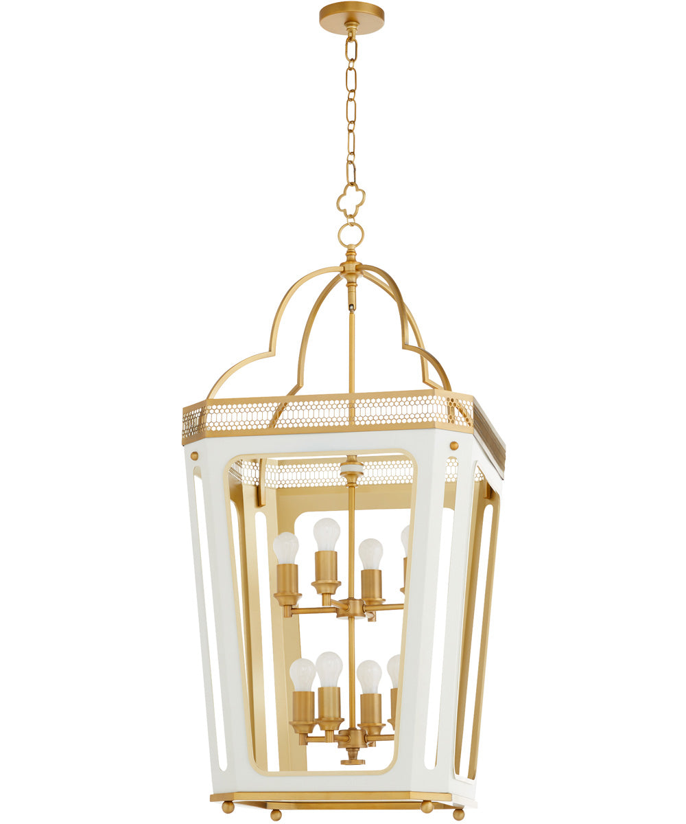 Loire 8-light Pendant Studio White|Brushed Brass