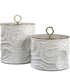 Ivory Tide Canisters, Set of 2