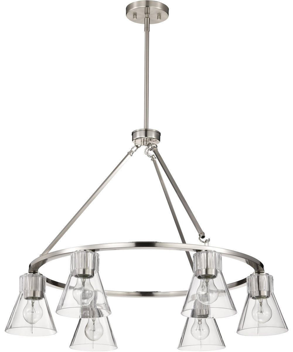 Gianna 6-Light Chandelier Brushed Nickel