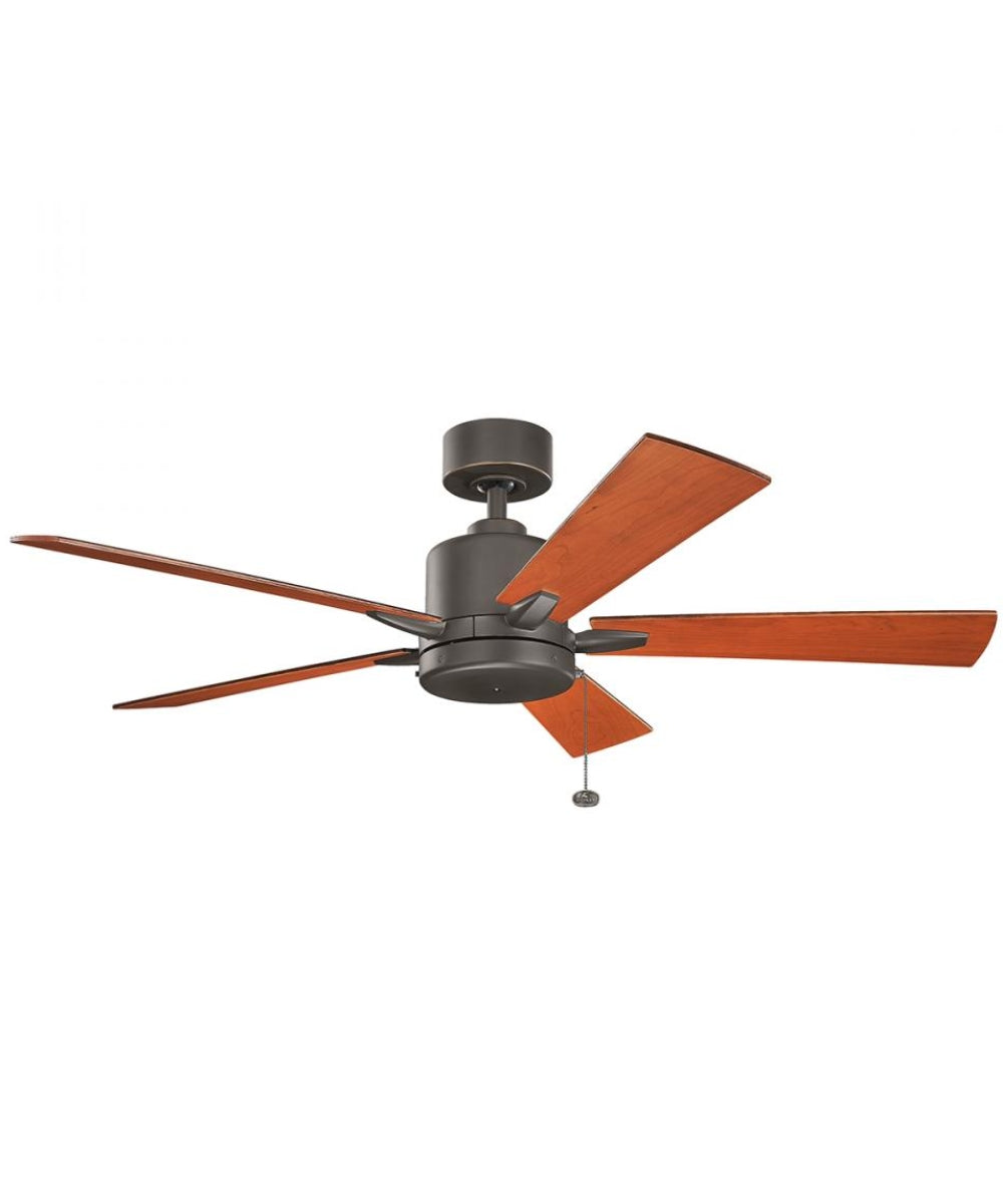 52" Lucian II 5-Blade Ceiling Fan Olde Bronze with Cherry/Walnut Blades by Kichler