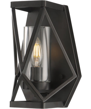 7"W Zemi 1-Light Vanity & Wall Black