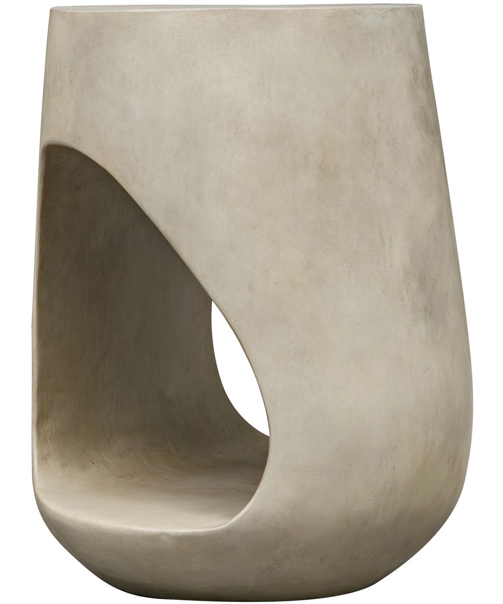 Lithos Gray Outdoor Accent Table