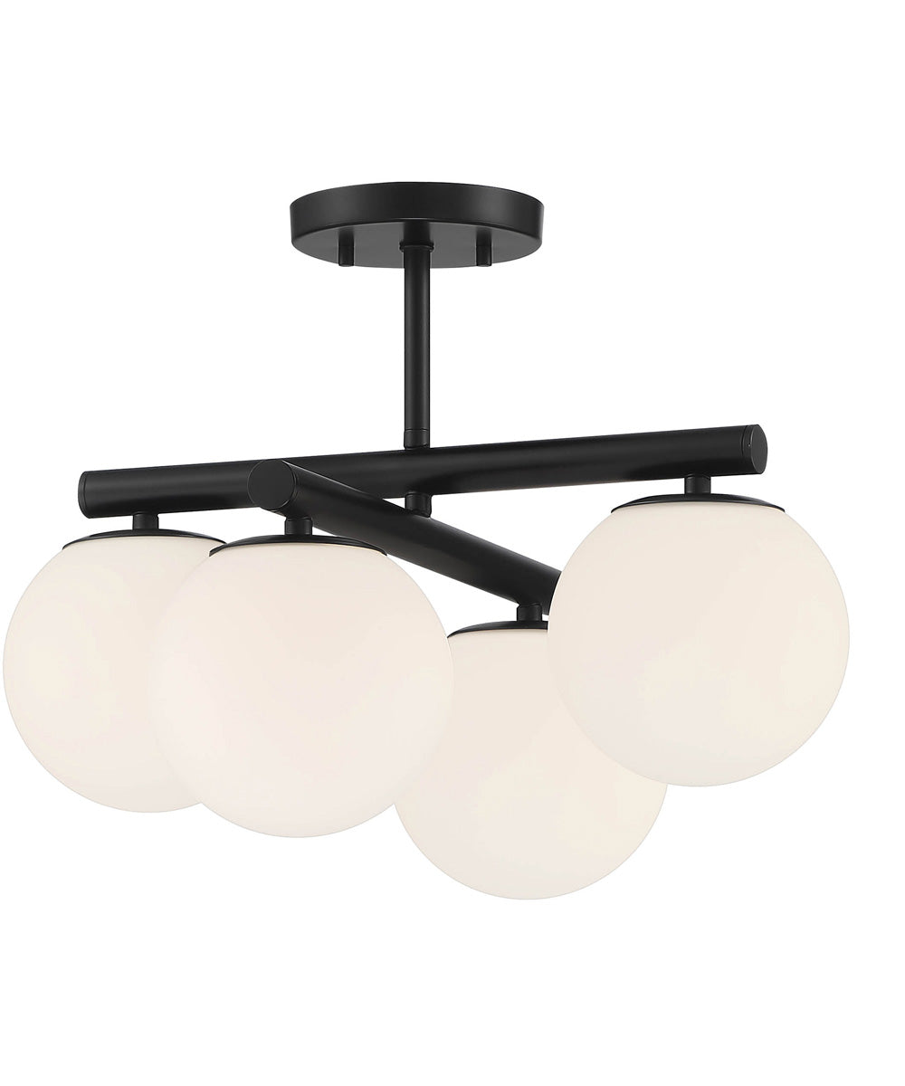 Crown Heights 4 Light Semi Flush Matte Black