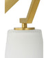 Vertex 3-Light Etched White Convertible Chandelier Brushed Gold