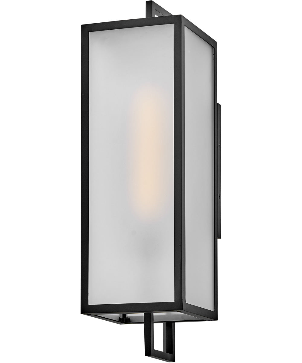 Halden 1-Light Large Wall Mount Lantern in Black