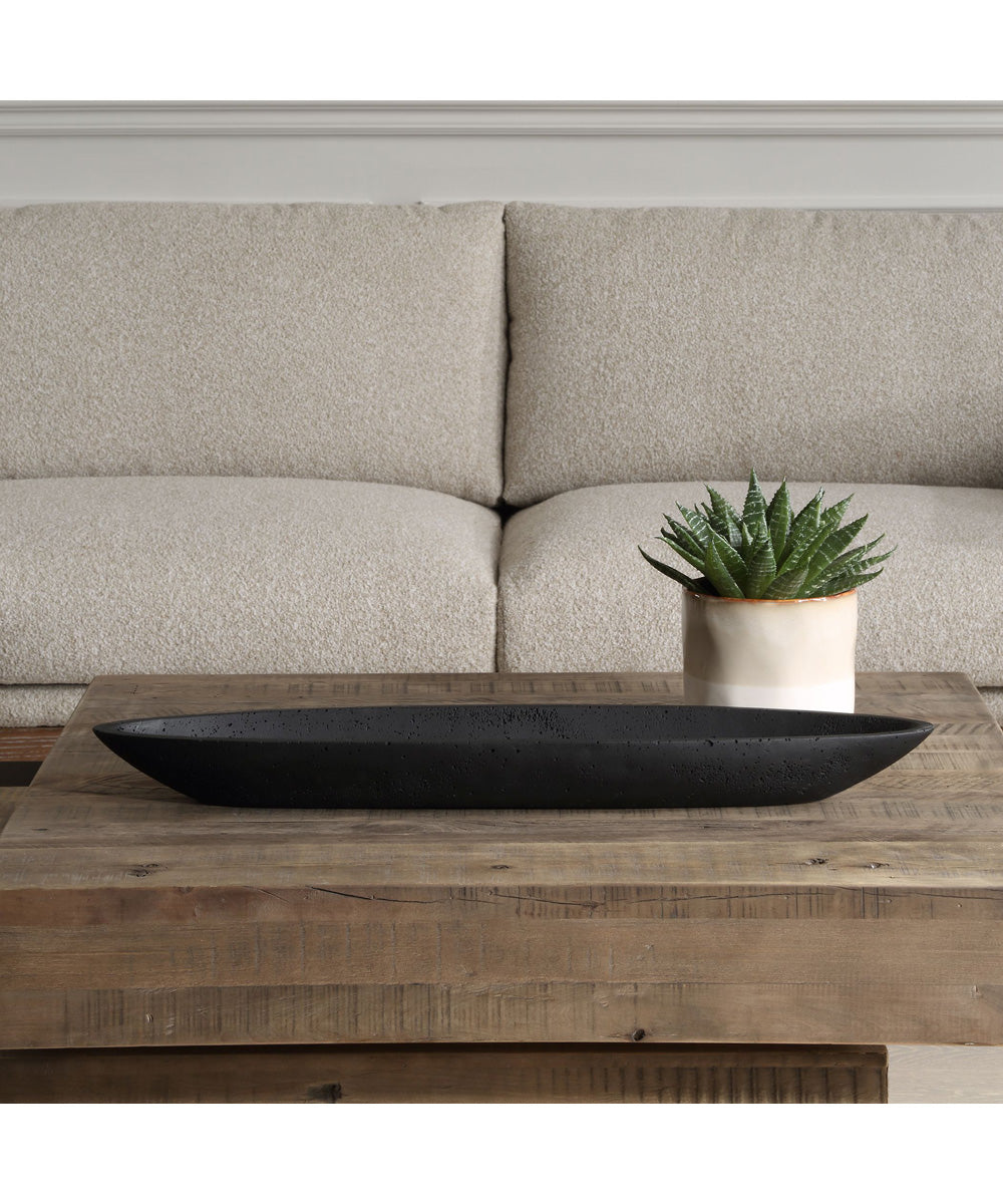 Vessel Cast Black Canoe Bowl