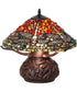 17" High Dragonfly Polished Agata Table Lamp