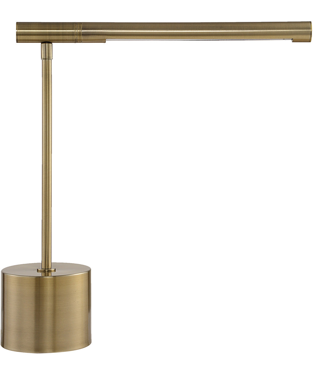Modern Desk Lamp in Antique Brass with Horizontal Arm