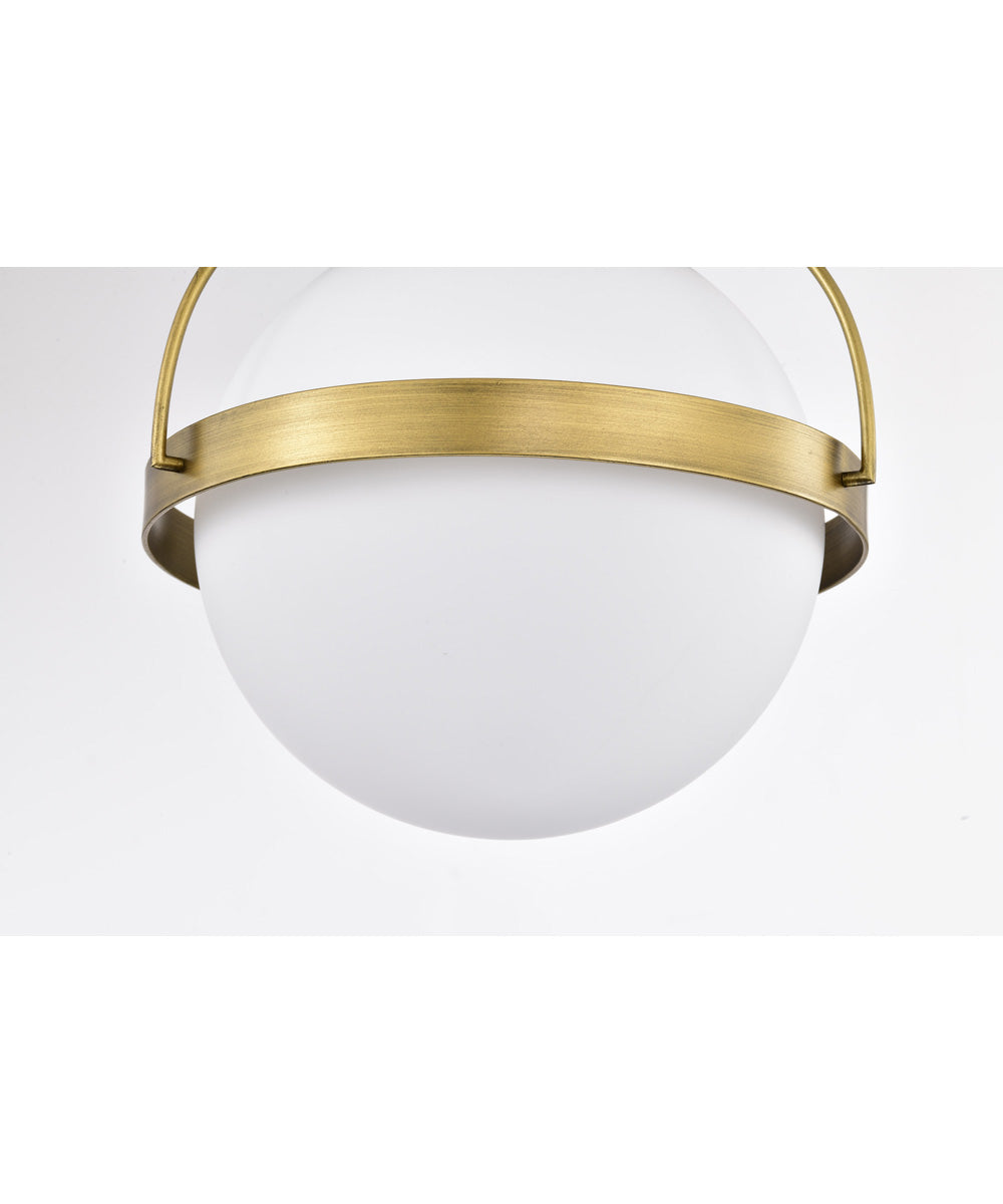 Lakeshore 1-Light Close-to-Ceiling Natural Brass