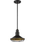 10"W Blue Harbor 1-Light Pendant Dark Bronze / Gold