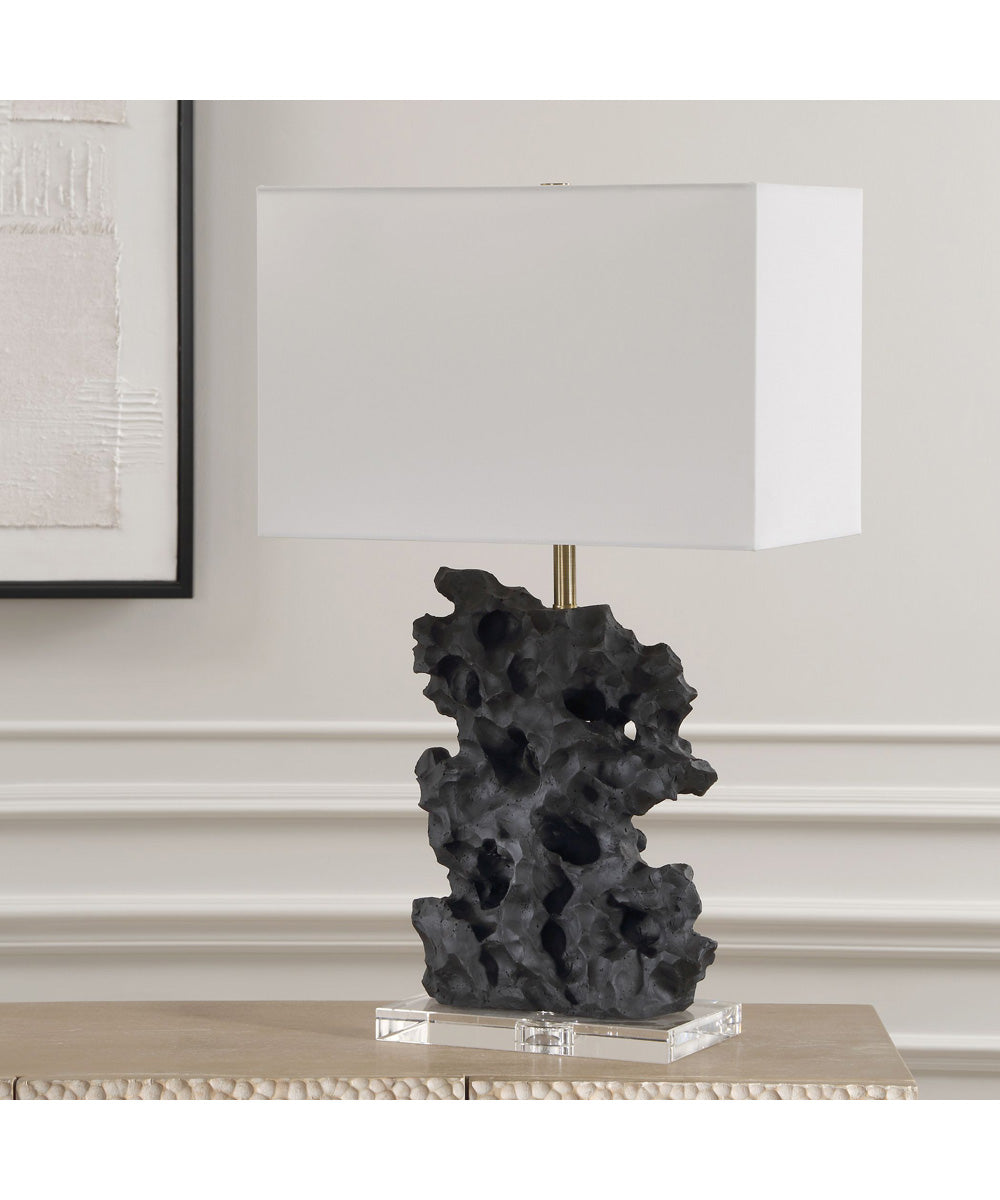 Basalt Black Stone Table Lamp