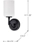 Liam 1-Light Vanity & Wall Matte Black