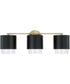 Weller 3-Light Vanity Matte Brass and Black