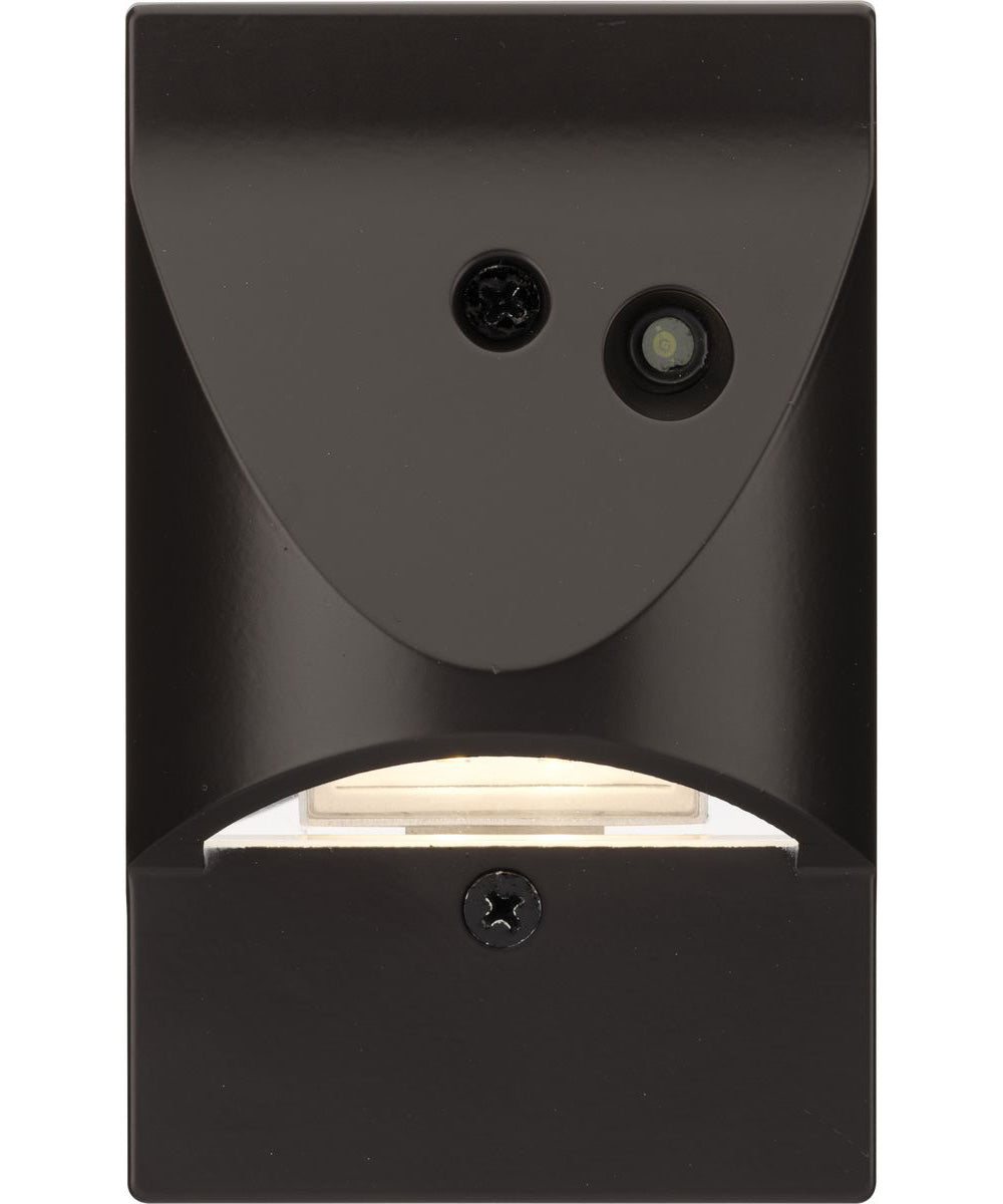 LED Indoor/Outdoor Integrated LED Wall or Step Light with Photocell Antique Bronze