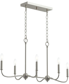 Ilia 6-Light Island Chandelier Brushed Nickel
