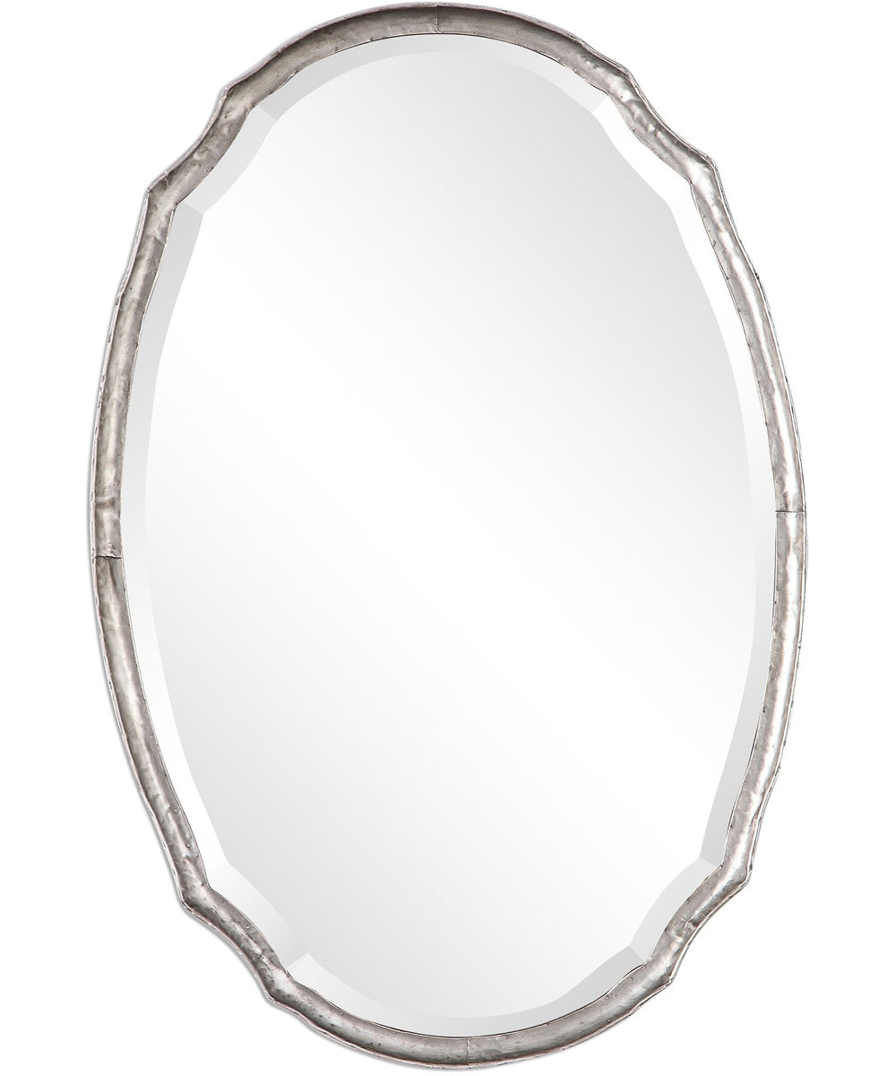 24x36" Wall Mirror in Hammered Silver