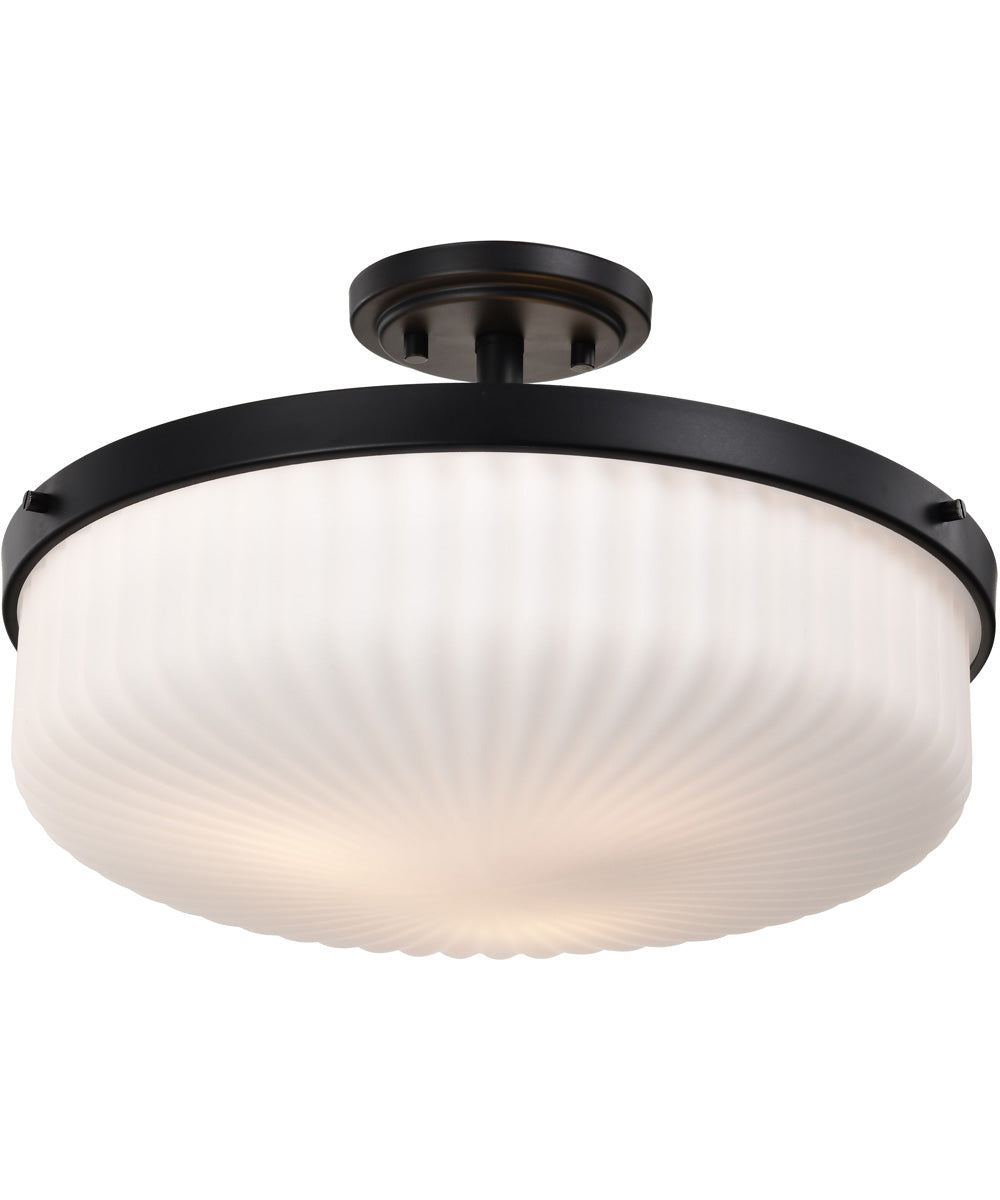 Solara 3-Light Close-to-Ceiling Matte Black