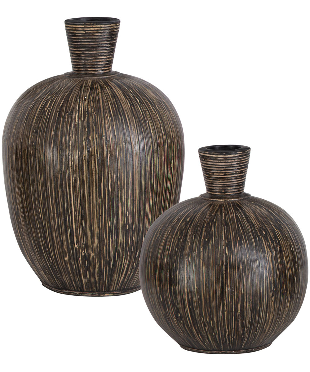 Islander Black Vases Set of 2