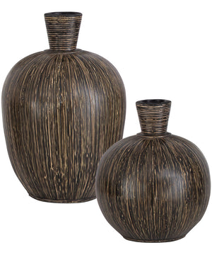 Islander Black Vases Set of 2