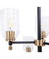 Council 9-Light Lighting Flat Black/Satin Brass