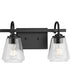 Martenne 2-Light Modern Farmhouse Vanity Light Matte Black