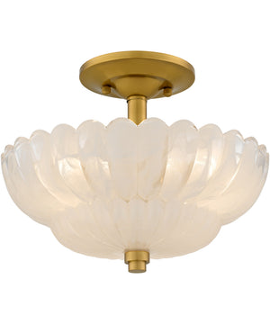 Whitecap 3-light Semi Flush Mount Brushed Gold